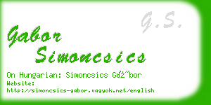 gabor simoncsics business card